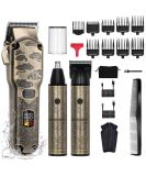 Hatteker Hair Clipper for Men - Waterproof Electric Trimmer Cordless Shaving Kit & Nose Hair Trimmer - Perfect Birthday Gift for Dad - Buy Online on GoSupps.com