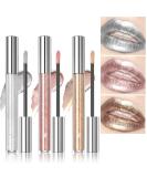 NewBang Metallic Glitter Liquid Lipstick Set - 3 Colors, Chameleon Lip Gloss, Waterproof Formula - Christmas Party Makeup Gift - 0.33 Fl Oz (Pack of 3) - Buy Online on GoSupps.com