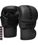 RDX MMA Gloves for Grappling & Sparring | Maya Hide Leather Black L-XL | Muay Thai Kickboxing Punching Bag - Buy Online on GoSupps.com