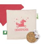 Herbalind Organic Warming Pillow for Babies & Children - Unicorn Motif | Sustainable 100% Cotton Made in Germany 19x19 cm Baby Gift - Buy Online on GoSupps.com