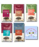 Teeccino Herbal Coffee Alternative Sampler Bundle (5-Pack 30g) - Chocolate Raspberry Mocha Maca Chocolate Mint Chocolate Dark Chocolate - Prebiotic Caffeine-Free & Prosperina Card - Buy Online on GoSupps.com