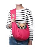 Tomkas Dog Carrier Sling - Adjustable Pet Carrier for Small Dogs & Cats with Zip Pocket - Pink (Small EU) - Buy Online on GoSupps.com