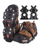 Trusiel Spikes for shoes shoe spikes 11-most clamps shoe claws snow chains spikes crampon slip-on stretch shoes spikes for ice cream and winter outdoor sports climbing black m - Buy Online on GoSupps.com