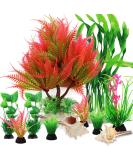 Ouzo 12-Piece Aquarium Accessories | Plastic Plants & Natural Decoration for Stunning Aquariums - Buy Online on GoSupps.com