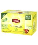 Buy Lipton Yellow Label Black Tea - 20 Hand-Picked Tea Bags | Rainforest Alliance Certified - Buy Online on GoSupps.com