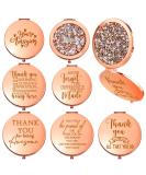 6 Pcs Thank You Teacher Appreciation Pocket Mirrors - Rose Gold Compact Travel Makeup Mirrors for CNA, Coworkers, Graduation Gifts - Buy Online on GoSupps.com
