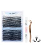 DIY Cluster Eyelash Extensions Kit | 240Pcs D Crul 8-16mm Individual Lashes with Bond & Seal | Wide Stem Soft | GEMERRY Lashes | 30D+40D-0.07D - Buy Online on GoSupps.com