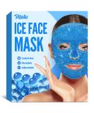 Meto Ice Face Mask - Reduce Puffiness and Dark Circles - Hot Cold Gel Beads Compress for Women - Face Spa Treatment for Pressure Headaches and Skin Care (Blue) - Buy Online on GoSupps.com