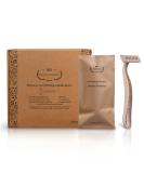 Eco-Friendly Biodegradable Disposable Razors | Bleeker and Rowe | Plant-Based | Triple Swedish Steel Blades | Individually Wrapped (10 - Buy Online on GoSupps.com