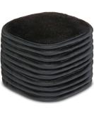 Reusable Microfiber Makeup Remover Cloth (10 Pack) - Gift Box Packaging, Black 5x5 Inch Pads for Women - Buy Online on GoSupps.com