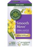 Traditional Medicinals Smooth Move Senna Laxative Capsules, Natural Herbal Constipation Relief, 50 Capsules (Pack of 1) - Buy Online on GoSupps.com
