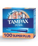 Tampax Pearl Tampons Super Plus Absorbency, 100 Count, BPA-Free Plastic Applicator and LeakGuard Braid, Unscented, 50 Count, Pack of 2 (100 Count Total) NEW - Buy Online on GoSupps.com