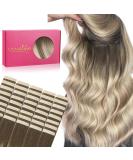 Buy If-of-Hearted Tape Extensions | Real Hair 40PCs 80g 30cm Sand Brown to Platinum Blonde | Invisible Tape In Hair Extensions - Buy Online on GoSupps.com