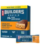 CLIF BUILDERS - Protein Bars - Chocolate Peanut Butter - 20g Protein - Gluten Free (2.4 Ounce, 12 Count) - Buy Online on GoSupps.com