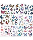 Konsait Kids Butterfly Temporary Tattoos 16 Sheets | Fake Tattoo Stickers for Girls, Children's Birthday Party Favors - Buy Online on GoSupps.com
