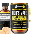 Lions Mane - Lions Mane Mushroom Supplement- Lions Mane Tincture - Natural Immune Support - Lions Mane Tincture for Memory, Focus & Clarity - Daily Mushroom Supplement - Vegan, Organic - 4 Fl oz 4 Fl Oz (Pack of 1) - Buy Online on GoSupps.com