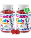 Elderberry Gummies for Kids (2 Pack) Natural Immune System Booster and Health Support with Black Sambucus Elderberries Extract - Vitamin and Zinc Herbal Immunity Boost Supplement for Childre 60 Count (Pack of 2) - Buy Online on GoSupps.com