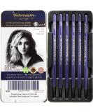 ThePortraitArt Woodless Pure Charcoal Pencils - Ultra Soft & Dark 6pc Set, Equivalent to 25+ Regular Pencils for Smooth Consistency on All Drawing Papers - Buy Online on GoSupps.com