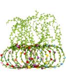 eBoot 10 PC Multicolor Flower Crown Headbands for Festival Wedding Party - Buy Online on GoSupps.com