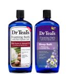 Dr Teal's Foaming Bath Combo Pack - Moisturizing Shea Butter & Almond Oil with Melatonin for Sleep - 68 fl oz Total - Buy Online on GoSupps.com