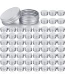 64-Piece 0.5 oz Silver Screw Top Round Aluminum Tin Cans with Lid for DIY Lip Balm & Cosmetics - Travel Size Empty Sample Containers - Buy Online on GoSupps.com