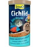Tetra Cichlid Sticks - Premium Fish Feed for Cichlids & Large Ornamental Fish | 320g (1L) Floatable Feeding Sticks - Buy Online on GoSupps.com