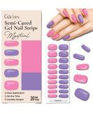 Gya Labs Nail Stickers - 20 Pcs Semi Cured Gel Strips for Long Lasting Nail Art - Classic Mystical Stick on Nails for Women - Buy Online on GoSupps.com