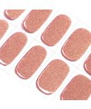 Danni & Toni Half hardened gel nail films (Everglow) Nude naked monochrome glossy silver silver -hardened nail tick nail design wraps 28 sticker - Buy Online on GoSupps.com