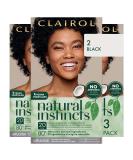 Clairol Natural Instincts Demi-Permanent Hair Dye 2 Black 5.85 Fl Oz - Pack of 3 - Buy Online on GoSupps.com
