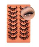 JIMIRE False Eyelashes Wispy Cat Eye Eyelashes 5D Faux Mink Lashes Fluffy 16mm Fake Eyelashes Pack Natural Look Strip Lash 8 Pairs - Buy Online on GoSupps.com