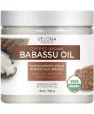 Velona USDA Organic Babassu Oil 16 oz | 100% Pure Carrier Oil for Skin, Hair & Cooking - Buy Online on GoSupps.com