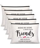 5 Piece Friend Gift Cosmetic Bag Set - Long Distance Friendship Travel Cases for Women - Birthday & Christmas Makeup Bags - Side by Side Friends, Family, Sister - Buy Online on GoSupps.com