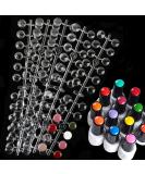 120 Pcs Round Transparent False Nail Display Tips with Adhesive Sticker - Nail Art Color Display Chart for Polish Training and Practicing - Buy Online on GoSupps.com