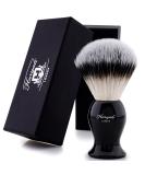 Haryali London Vegan Razor Brush - Synthetic Wet Shaving Brush for Men & Women - Elegant Black Resin Handle - Perfect Travel Accessory - Buy Online on GoSupps.com