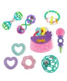 Bright Starts Everything Nice 9 Piece Gift Set | BPA Free Rattles & Teethers | Purple & Pink Baby Toys for Newborns - International Shipping - Buy Online on GoSupps.com