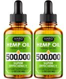 High-Potency Colorado Hemp Oil (2 Pack) 500,000 - Natural Omega 3 6 9 Source - Restful Sleep - Made in USA - Buy Online on GoSupps.com