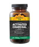 Country Life Activated Charcoal 260mg - 180 Vegan Capsules for Detox & Digestive Health - Buy Online on GoSupps.com