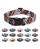 Mercano Adjustable Dog Collar - Soft Nylon Comfort & Stylish Ethnic Pink Design for Small & Medium Dogs - Buy Online on GoSupps.com