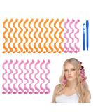 URAQT Hair Rollers No Heat 24pcs Hair Curlers Styling Kit with Styling Hooks Wave Hair Curlers for Long & Short Hair Diy Hairstyle Styling Tools 30cm 30 cm (Pack of 24) - Buy Online on GoSupps.com