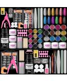 Complete Acrylic Nail Kit for Beginners | 12pc Professional Nail Set with Glitter Rhinestones & Tools - Perfect Gift for Women - Buy Online on GoSupps.com