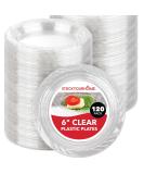 Stock Your Home Clear Plastic Dessert Plates (120 Pack) Flexible Disposable Clear Plates for Dessert & Appetizers, Crystal Clear Small Plates for Parties & Catering, 6-Inch Clear Plastic Party Plates 120 6 Inch - Buy Online on GoSupps.com