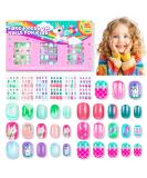 144 Pieces Kids Press on Nails - Pre Glue Short Acrylic Nail Art Kits for Girls - Sweet Pattern Fake Nails Gifts - Buy Online on GoSupps.com