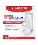 10 Pack: All Health Rolled Gauze Pads 3 X 2.5 Yds - White, for Wound Cleaning & Covering - Buy Online on GoSupps.com