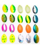 Dr.Fish Spinner Blade Kit - Lure Making Supplies for Walleye, Trout, Salmon, Bass Fishing - #3-20 Pack - Buy Online on GoSupps.com