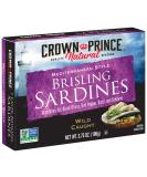 Crown Prince Natural Brisling Sardines - Mediterranean Style, 3.75 oz (Pack of 12) â€“ Premium Canned Fish - Buy Online on GoSupps.com