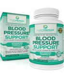 Premium Blood Pressure Support Supplement by PurePremium with Hawthorn, Hibiscus & Garlic - 90 Caps - Buy Online on GoSupps.com