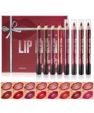 8 Colors Lipstick Pencil Set - Matte Lip Crayon for Women | Long-Lasting Creamy Tint Color Balm & Full Coverage Lipstick - Buy Online on GoSupps.com