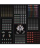 ZLXIN 10 Sheets Self Adhesive Rhinestone Stickers - Starlight Style Face Gems for Women, Festival Accessory and Nail Art Decorations - Buy Online on GoSupps.com
