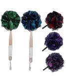 Premium Luffa Back Scrubber with Bamboo Charcoal | Exfoliating Loofah for Men & Women | 2 Long Handle Bath Sponges for Ultimate Shower Experience - Buy Online on GoSupps.com