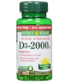 Nature's Bounty Vitamin D 2000 IU Softgels - 150 Count - Buy Online on GoSupps.com
